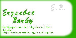 erzsebet marky business card